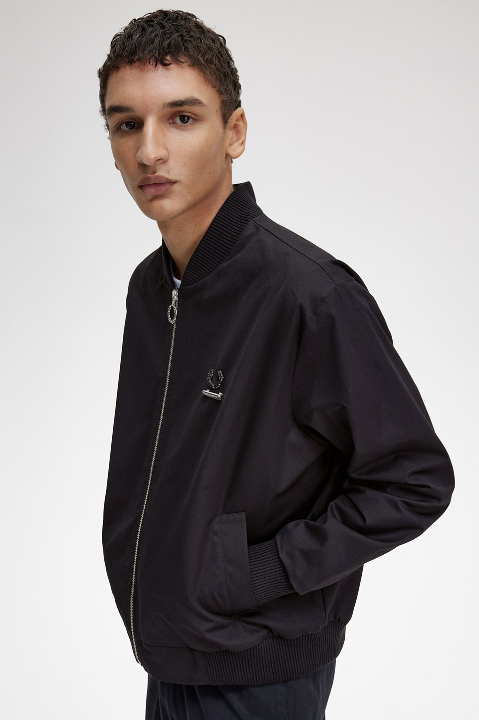 Raf Simons Printed Bomber Jacket(S 102：BLACK): | FRED PERRY JAPAN