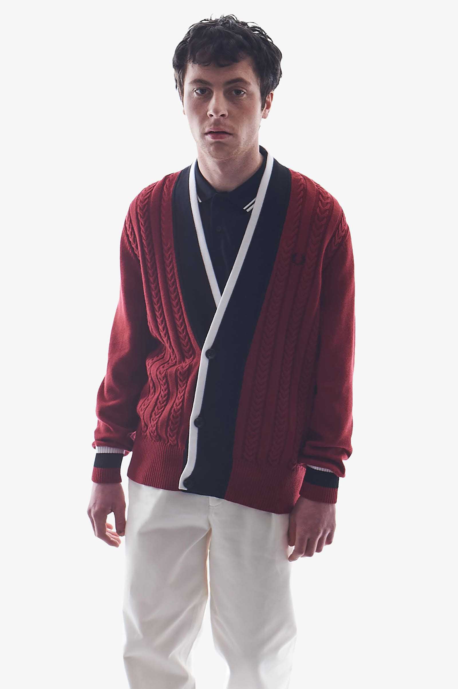 Casely Hayford Cable Knit CardiganS K：UPSDELL RED:   FRED