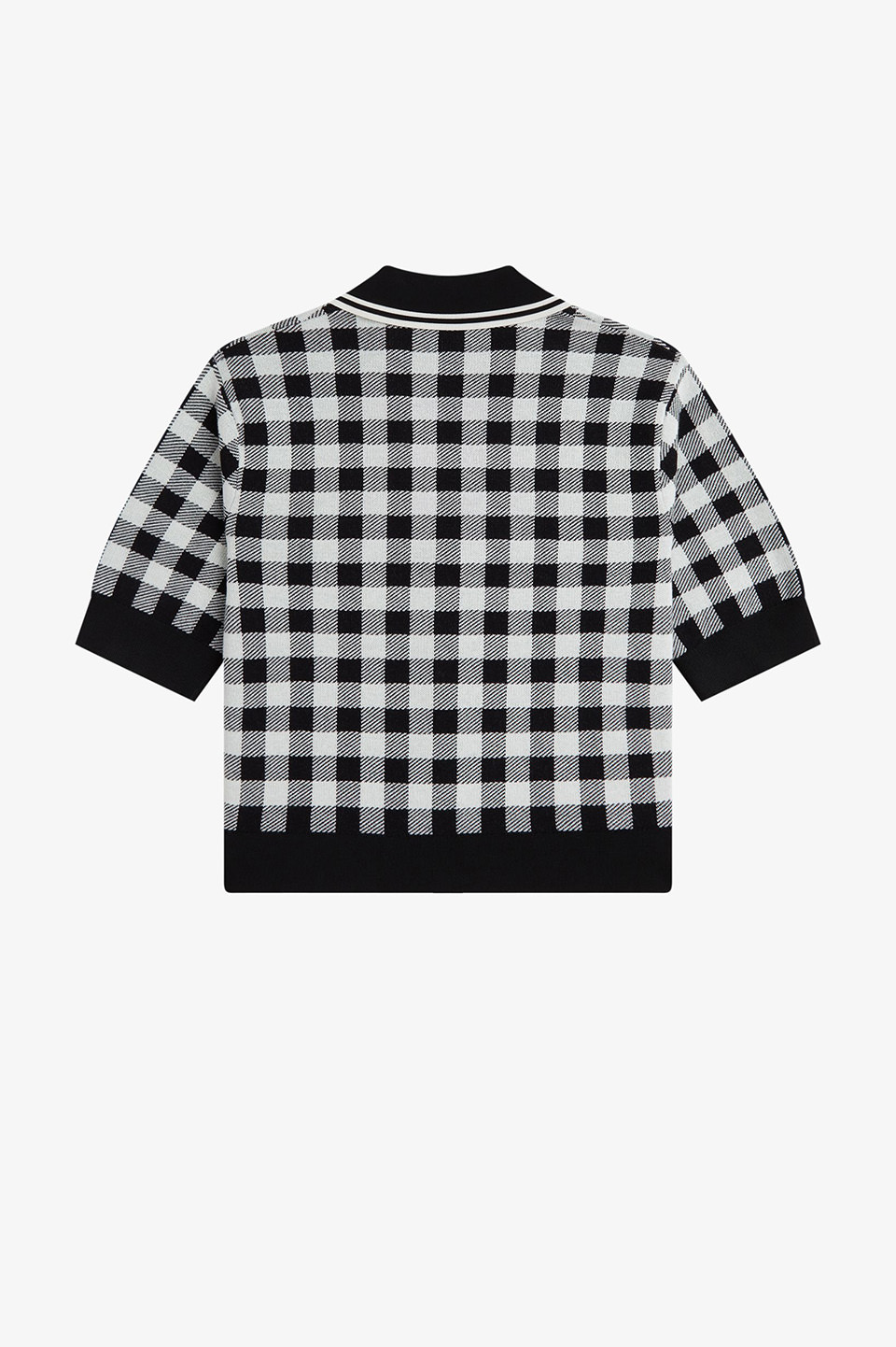 Amy Winehouse Gingham Knitted Shirt 102:BLACK 10