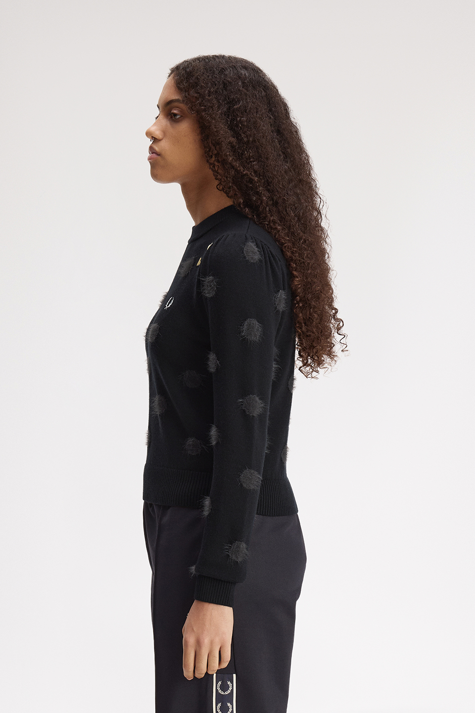 Amy Winehouse Polka Dot Jumper(10 102：BLACK): | FRED PERRY JAPAN
