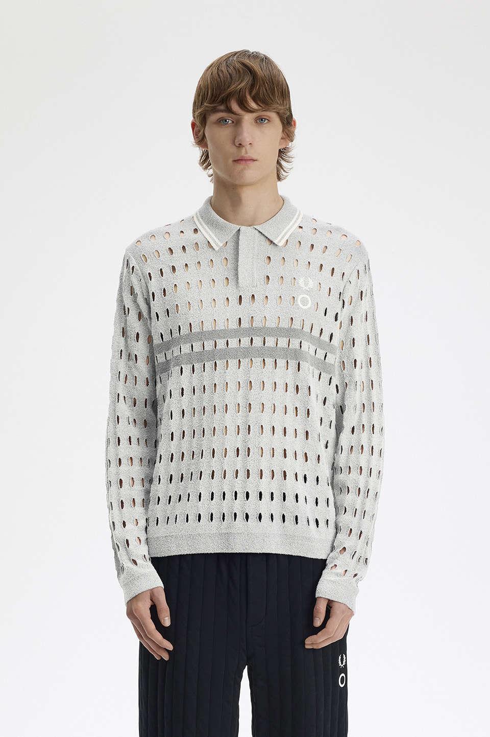 Long Sleeve Open Knit Shirt