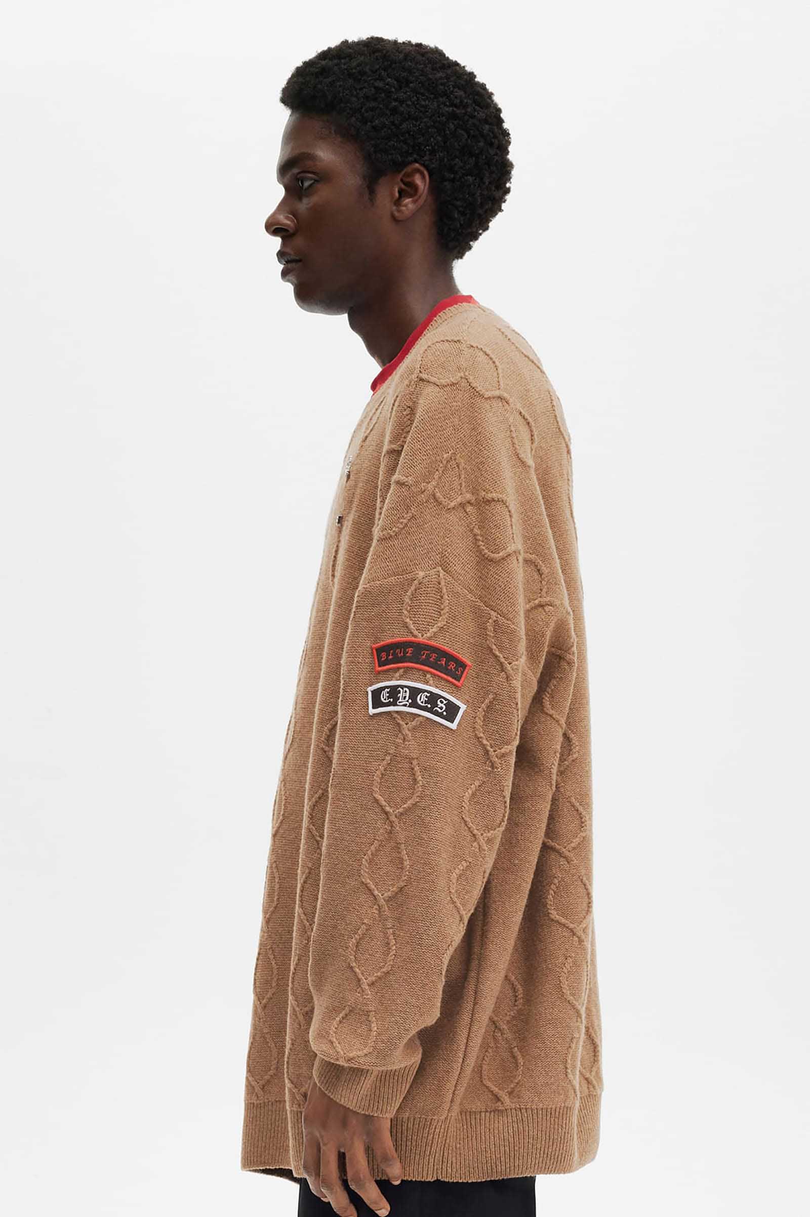 Raf Simons Patch Detail Oversized Jumper(S D83:ALMOND): | FRED