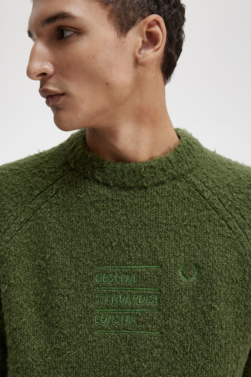 Raf Simons Fluffy Knit Jumper(M M26：CHIVE): | FRED PERRY JAPAN