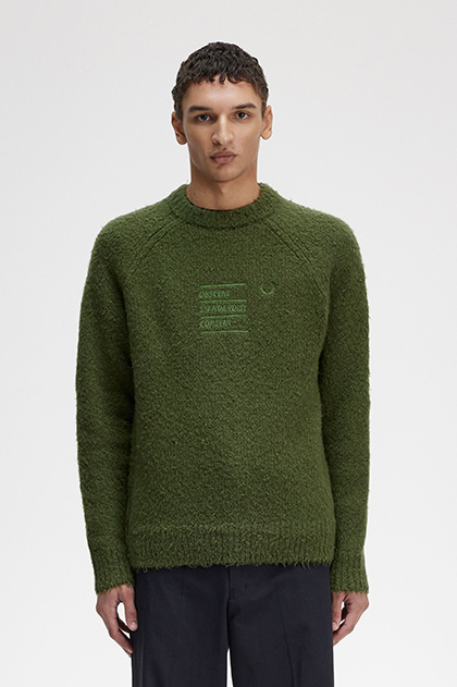 Raf Simons Fluffy Knit Jumper(M M26：CHIVE): | FRED PERRY 