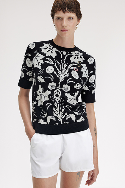 Amy Winehouse Printed Knitted Top