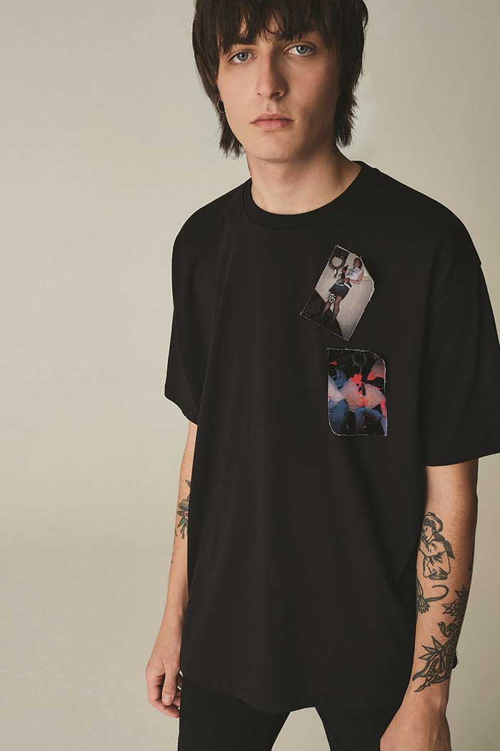 Raf Simons Printed Patch T-Shirt(S 102：BLACK): | FRED PERRY ...