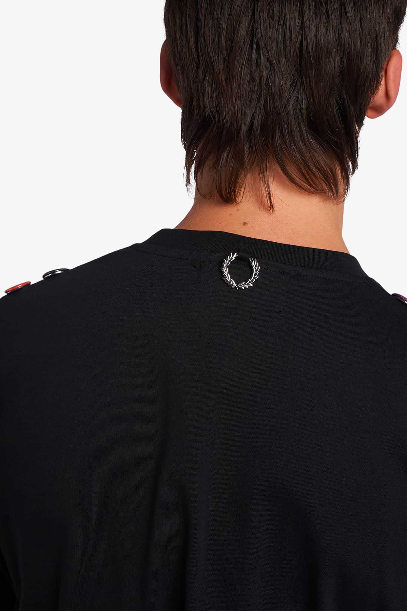 Raf Simons Oversized Shoulder Detail T-Shirt(S 102：BLACK): | FRED