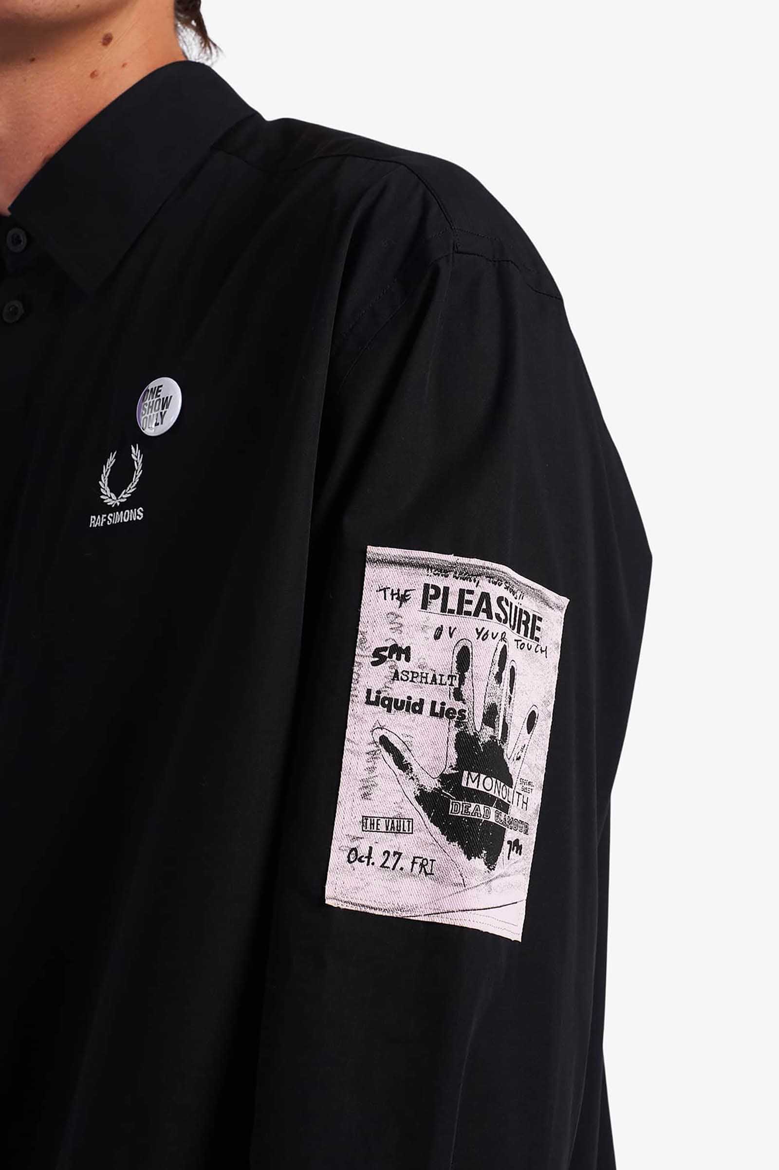 Raf Simons Back Patch Oversized Shirt(XS 102：BLACK): | FRED PERRY