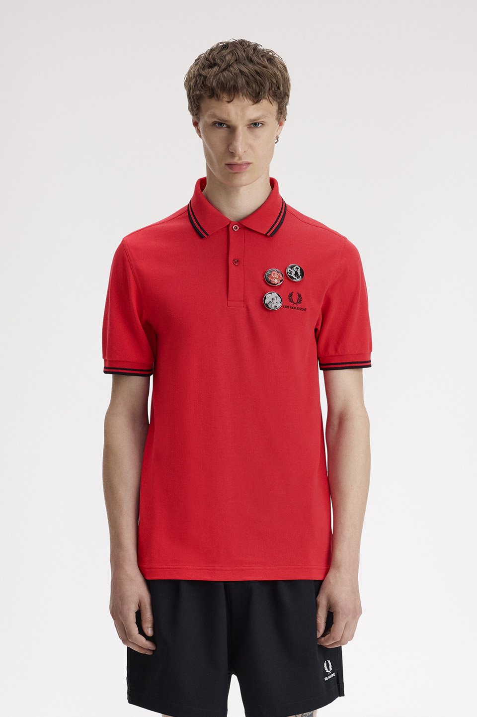 Kris Van Assche Fred Perry Shirt(S 45A：KVA RED): | FRED PERRY