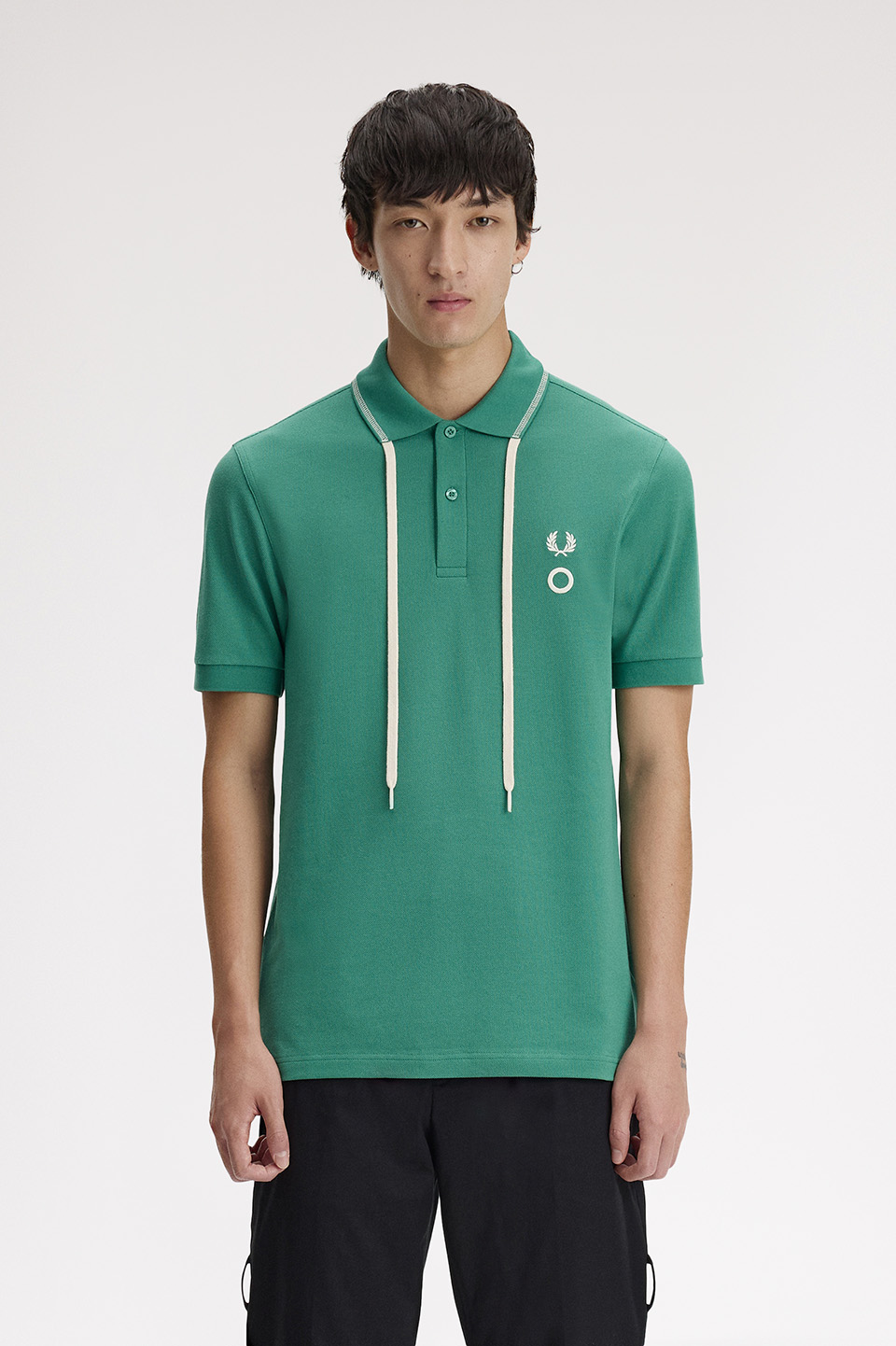 Drawcord Collar Fred Perry Shirt