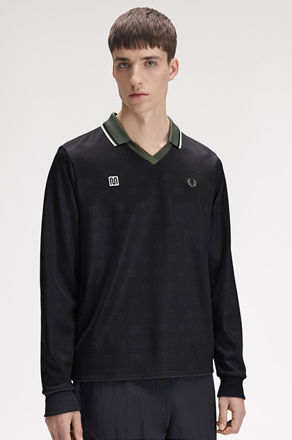 Meyba Printed Long Sleeve Polo Shirt