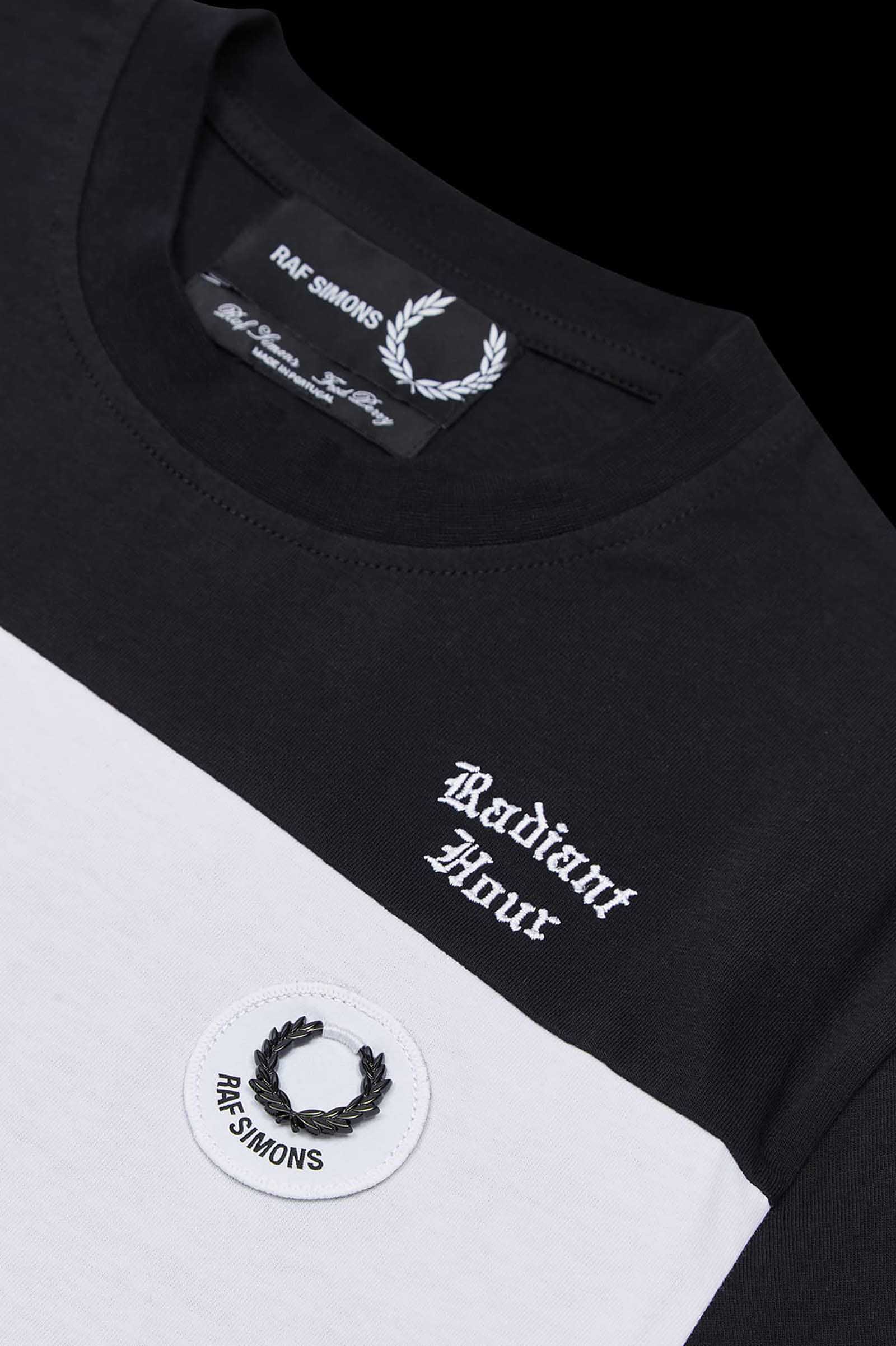 Raf Simons Contrast Panel T-Shirt(S 102：BLACK): | FRED PERRY
