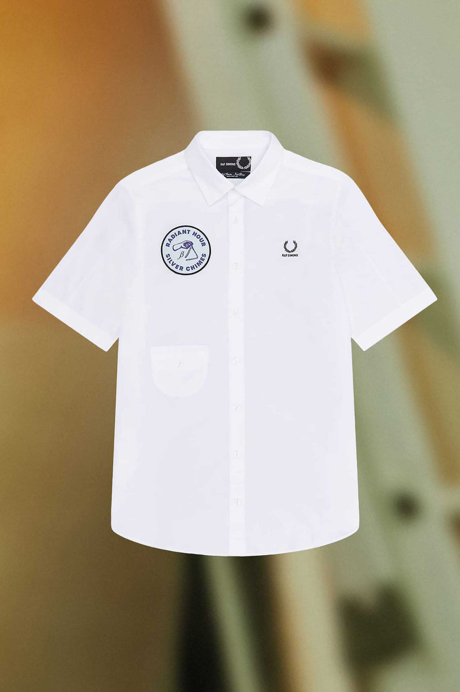 Raf Simons Short Sleeve Patched Shirt(XS 100：WHITE): | FRED PERRY 