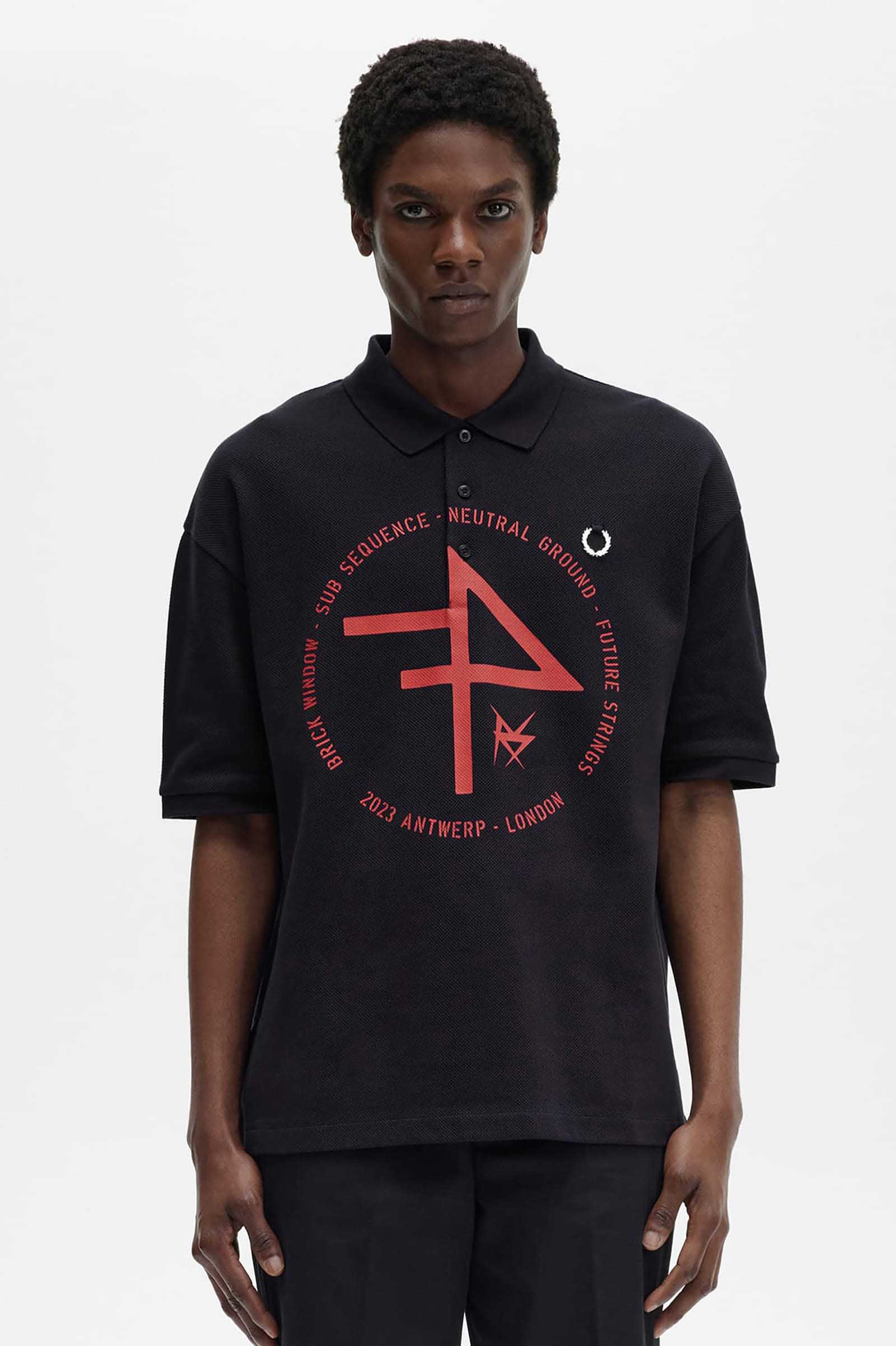 RAF SIMONS × FRED PERRY スィングトップ XS 黒