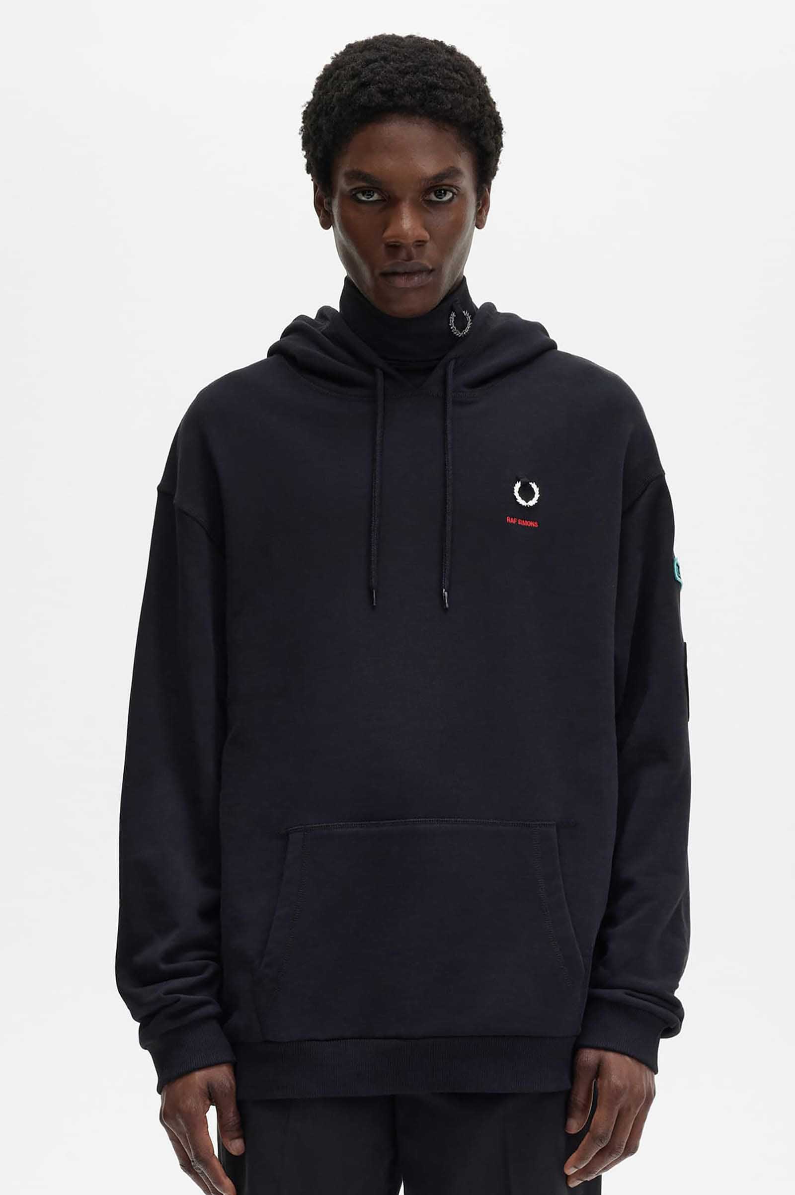 Raf Simons Patched Overhead Hoody(S 102：BLACK): | FRED