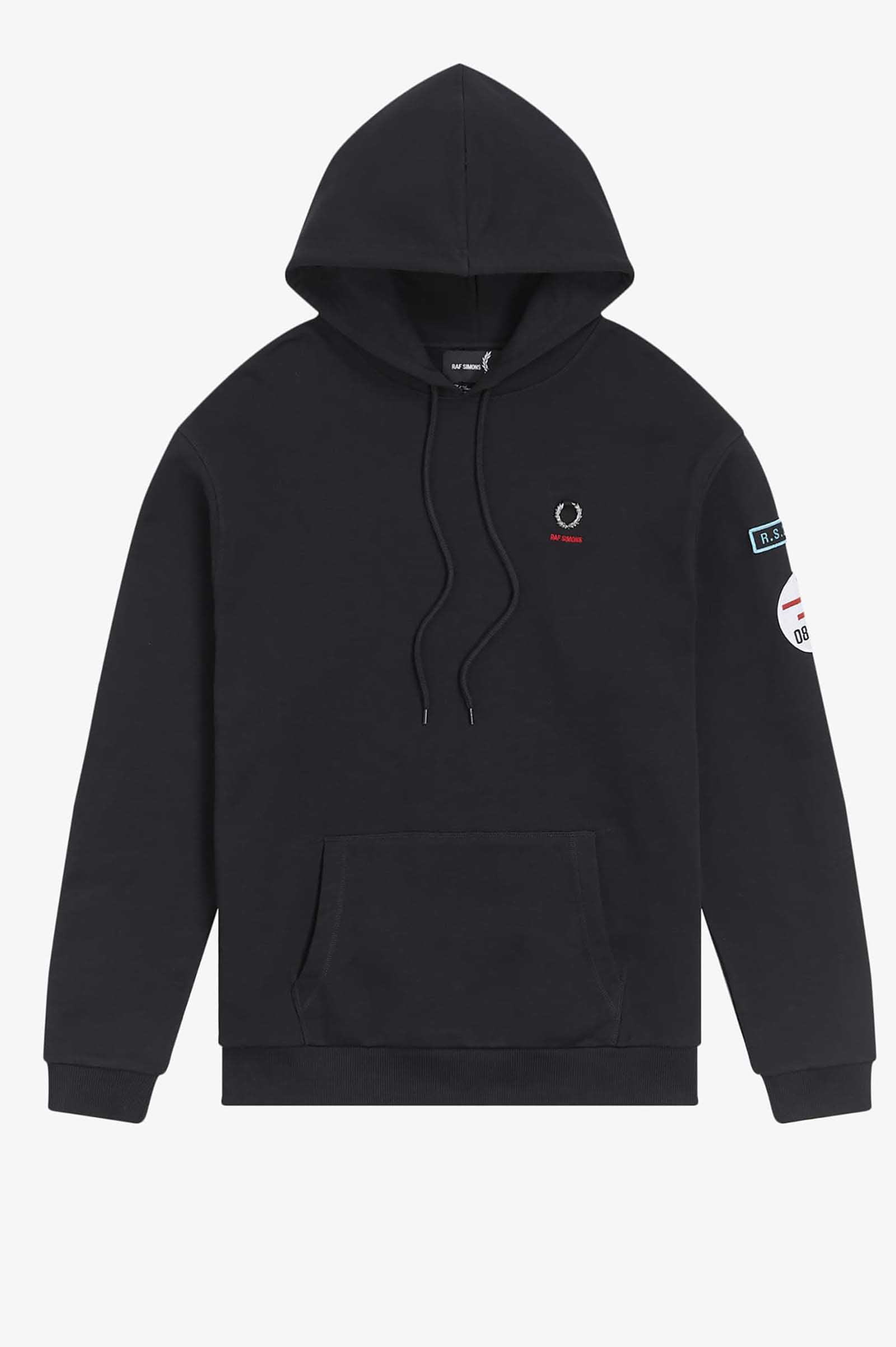 Raf Simons Patched Overhead Hoody(S 102：BLACK): | FRED PERRY