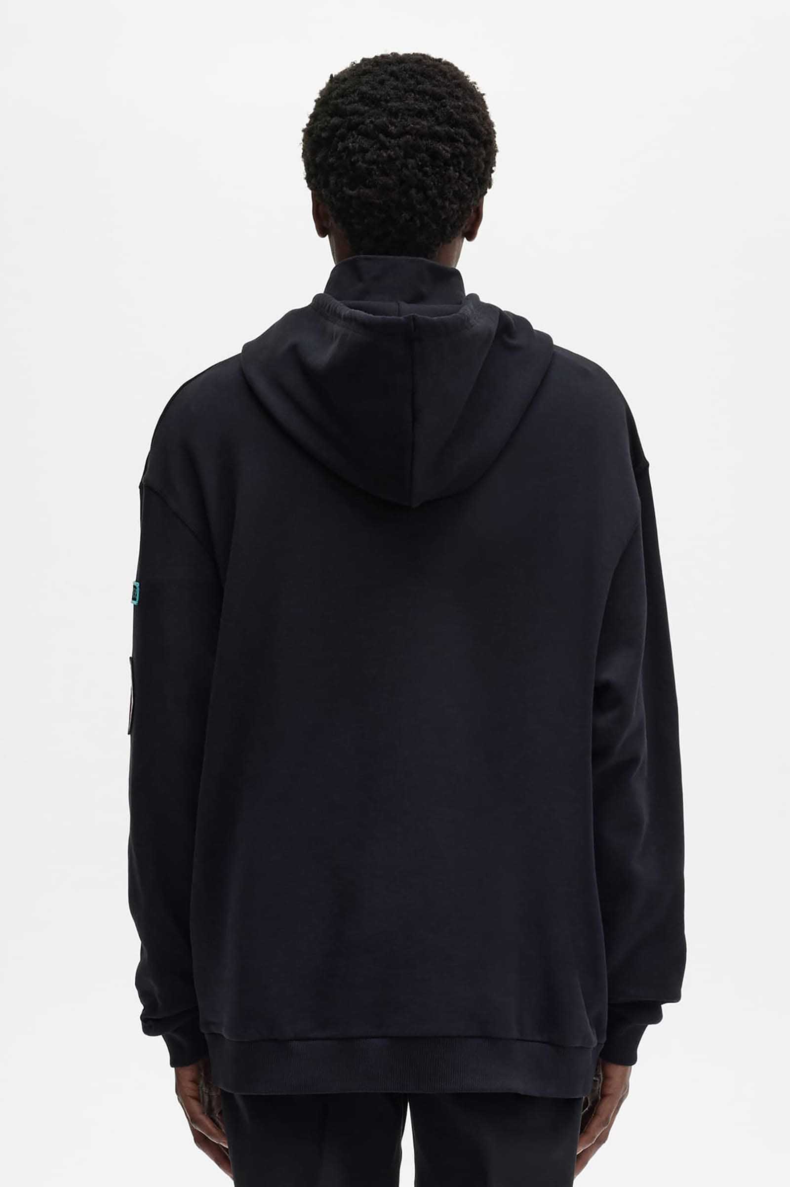 Raf Simons Patched Overhead Hoody(S 102：BLACK): | FRED PERRY