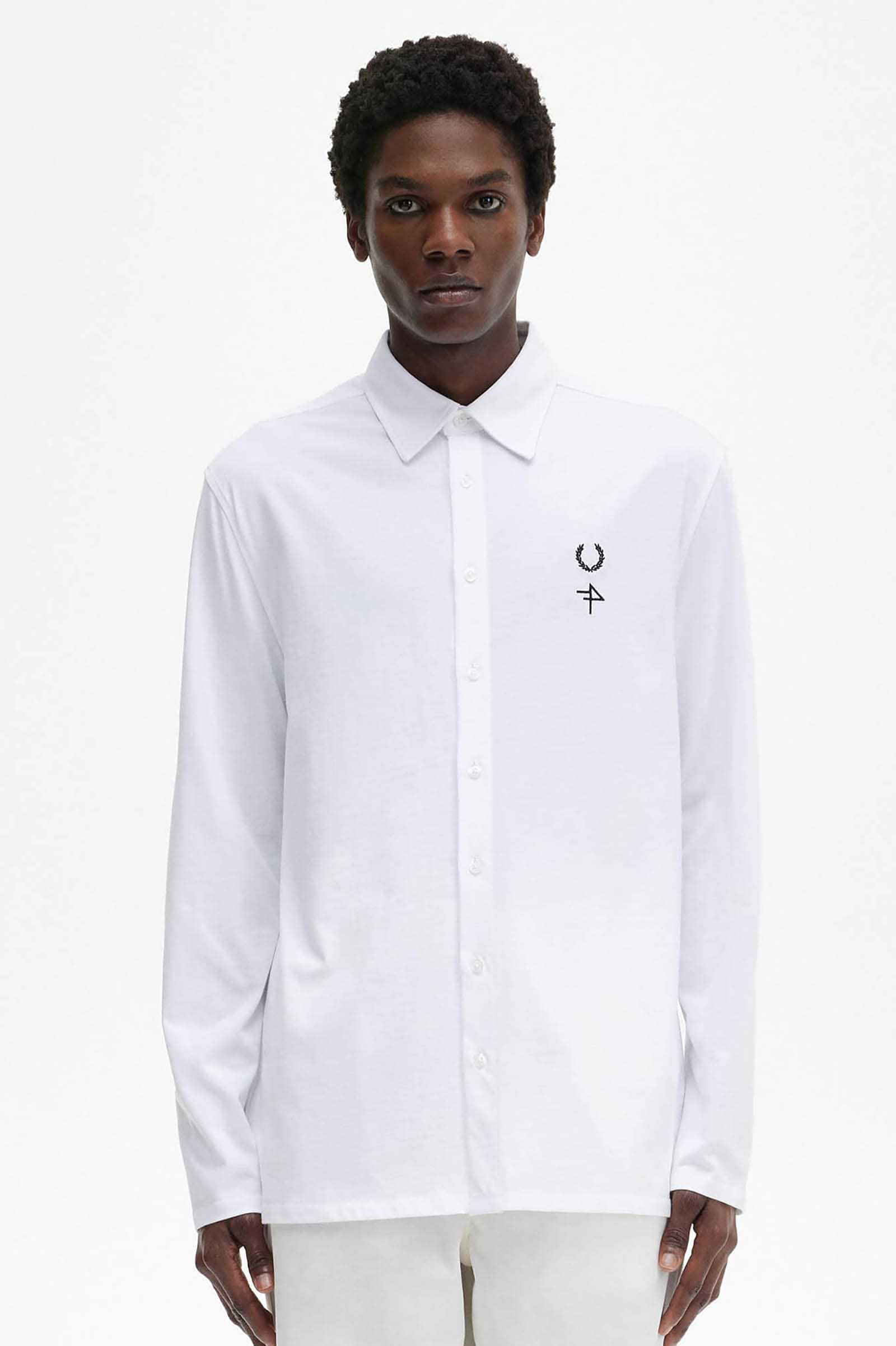 RAF SIMONS×FRED PERRY ラフシモンズ スタンドカラー白シャツ RAF SIMONS×FRED PERRY ラフシモンズ スタンドカラー白シャツ RAF