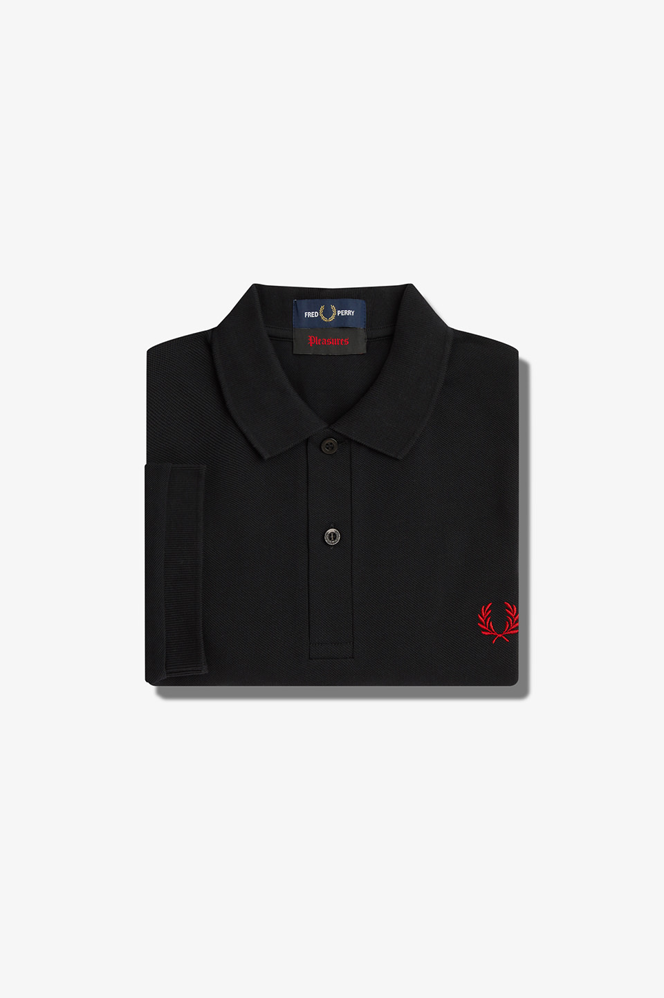 Pleasures Logo Print Fred Perry Shirt