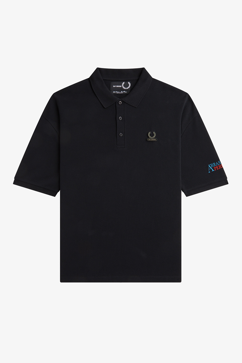 Raf Simons Embroidered Oversized Polo(S 102：BLACK): | FRED PERRY
