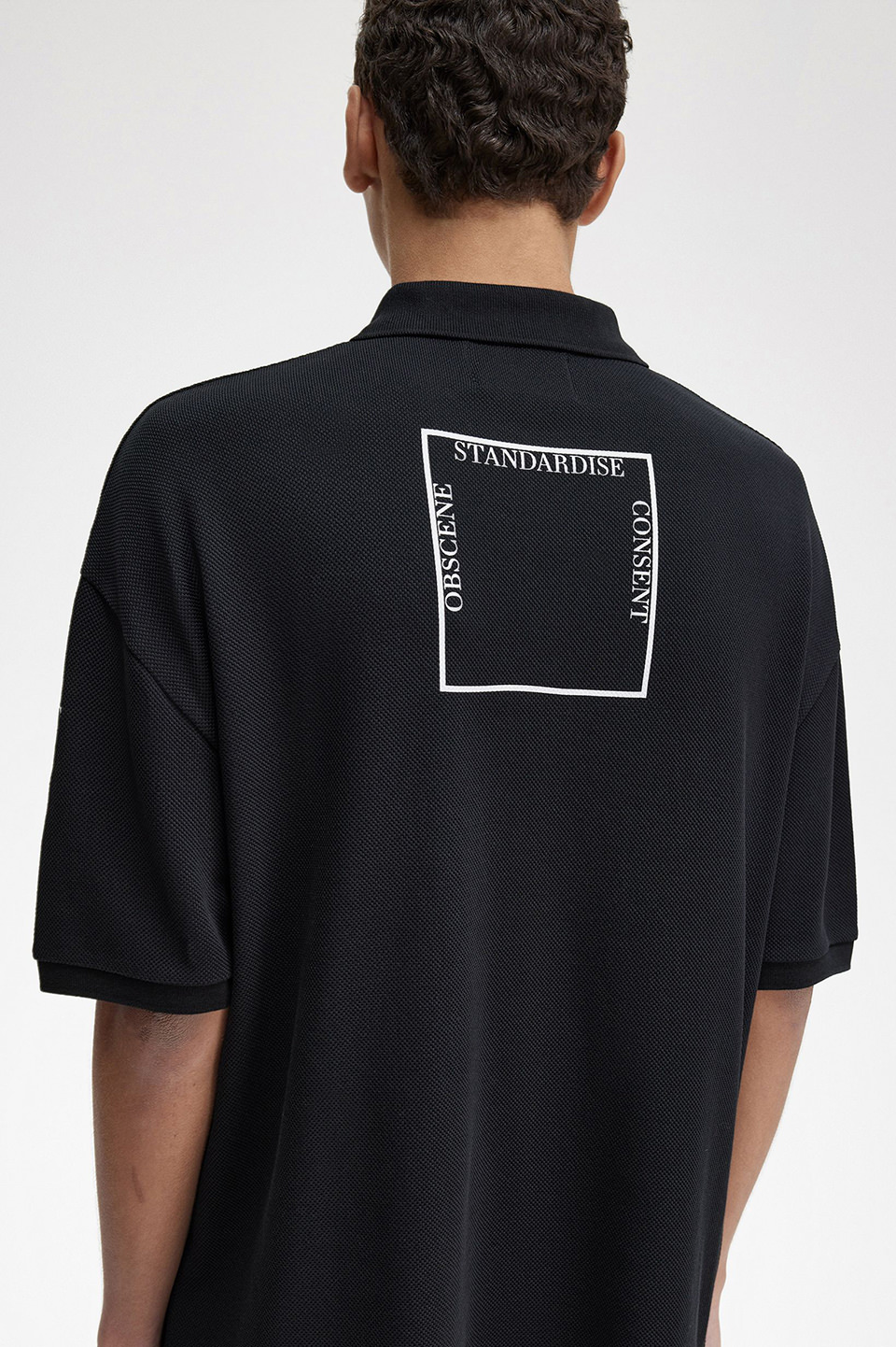 Raf Simons Printed Oversized Polo Shirt(M 102：BLACK): | FRED