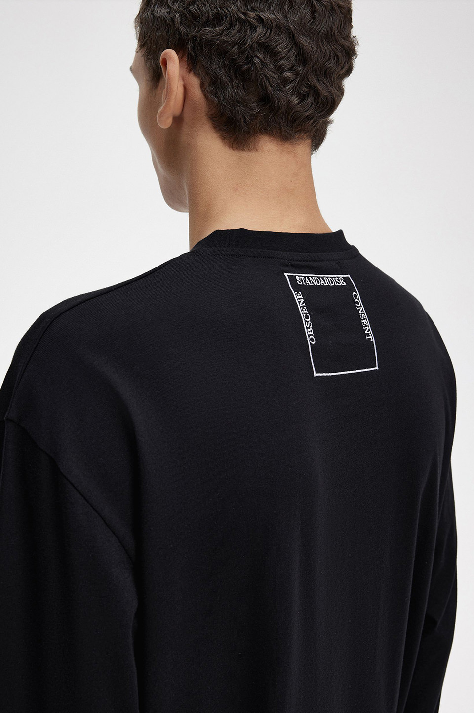 Raf Simons Embroidered Long Sleeve T-Shirt(S 102：BLACK): | FRED