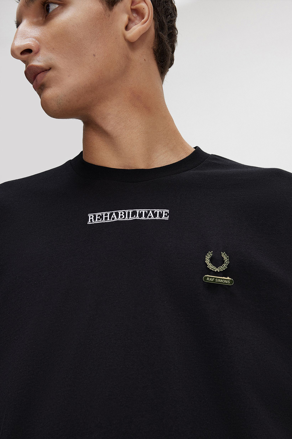 Raf Simons Embroidered Long Sleeve T-Shirt