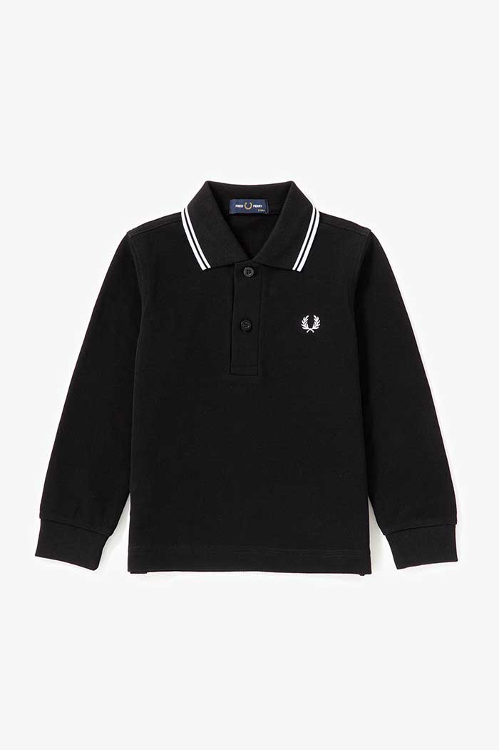 Kids Twin Tipped Shirt(2-3 350：BLACK): | FRED PERRY JAPAN