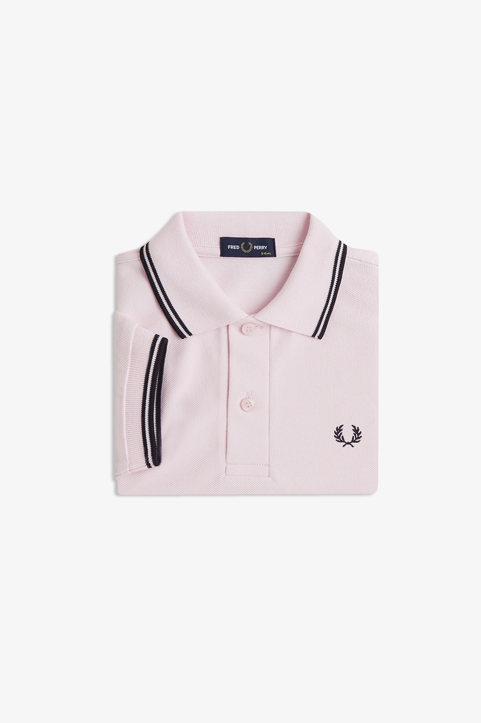Twin Tipped Fred Perry Shirt 82C:ICED PINK / NAVY / NAVY 2-3