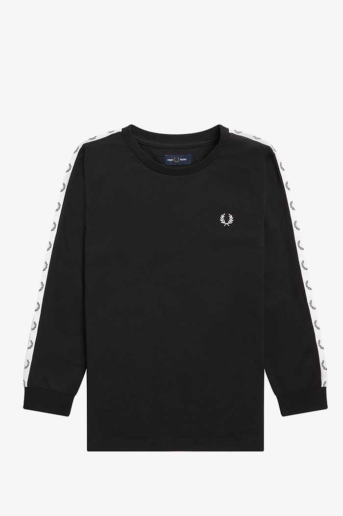 Kids Taped Long Sleeve T-Shirt(2-3 102：BLACK): | FRED PERRY JAPAN 
