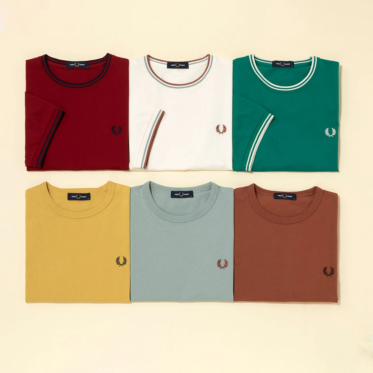 FRED PERRY フレッドペリー M3519 ツイン ティップド Tシャツ セール】Twin Tipped T-Shirt／ティップラインTシャツ（Tシャツ