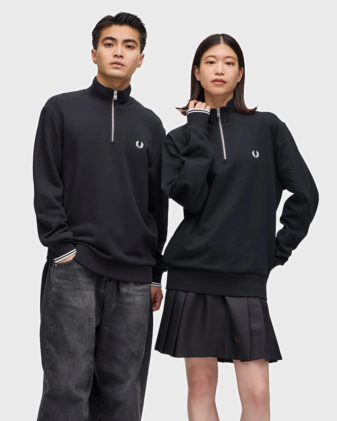FRED PERRY ハリントンスカート　フレッドペリー　黒　ロゴ Taped Track Skirt(8 102：BLACK): | FRED PERRY JAPAN